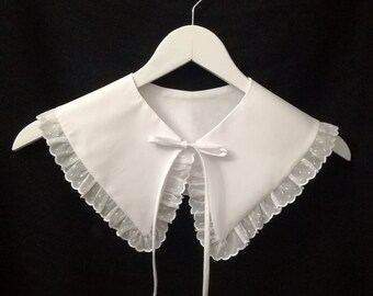 Babydoll neck Black dumb neck Detachable collar Peter Pan neck Vintage style collar