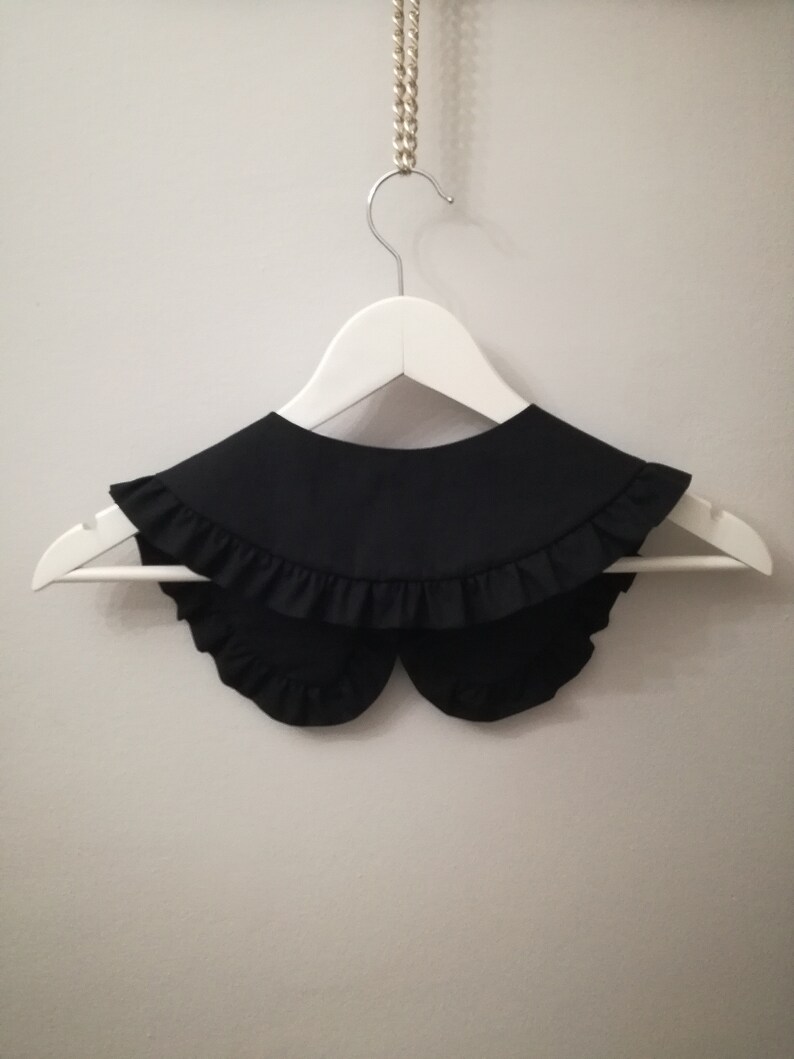 Babydoll neck Black dumb neck Detachable collar Peter Pan neck Vintage style collar