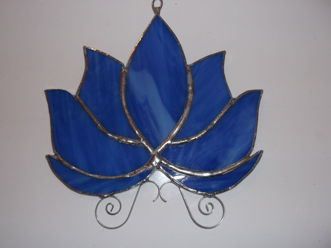 Fleur De Lotus En Verre vitrail De Type Suncatcher. | Etsy