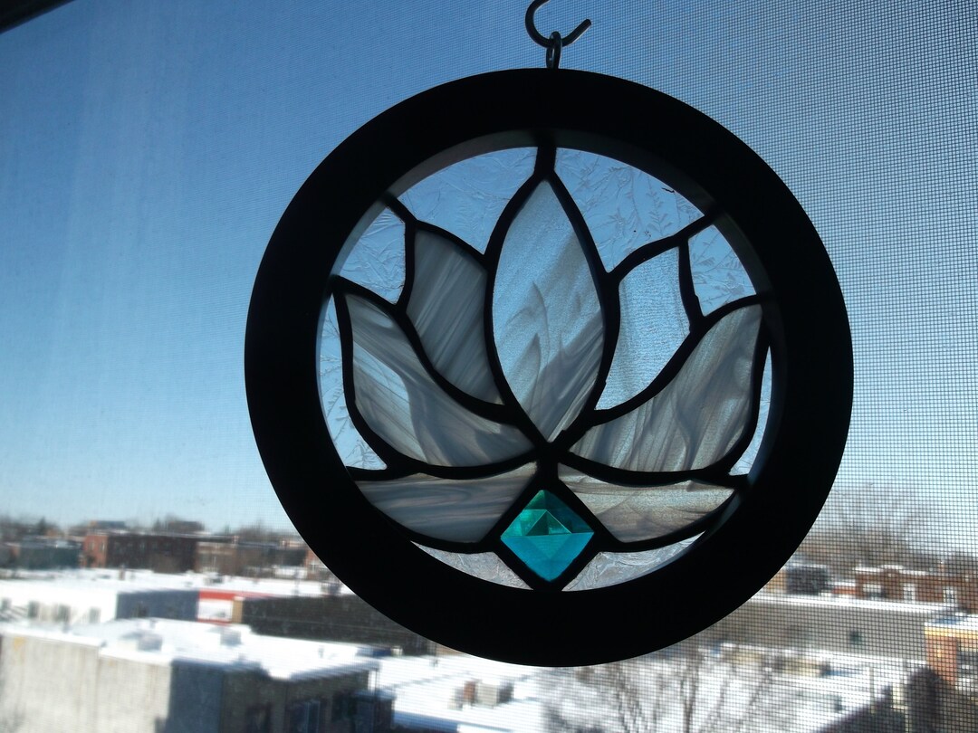 Vitrail Suncatcher D'une Fleur De Lotus. - Etsy