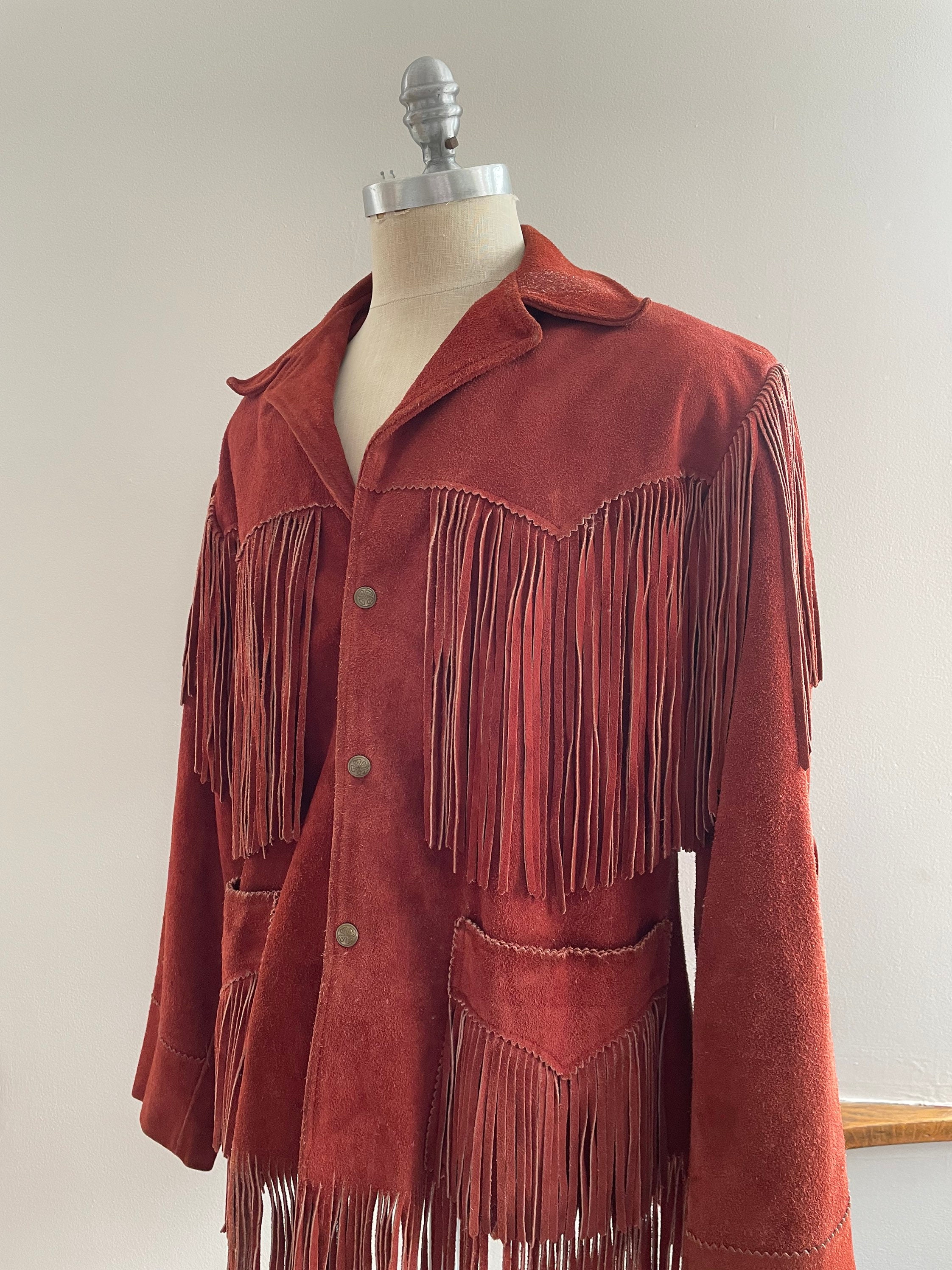 Vintage Genuine Fringe Jacket Etsy