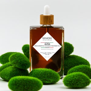 AFRICAN AYURVEDA Alpha Mega Growth & Thickness Treatment and Scalp Oil | 30 Botanical Herbs | Potent Formula | Edges | Thickness