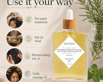 Rosemary, Peppermint & Sesame Scalp Stimulating Growth Hair Oil