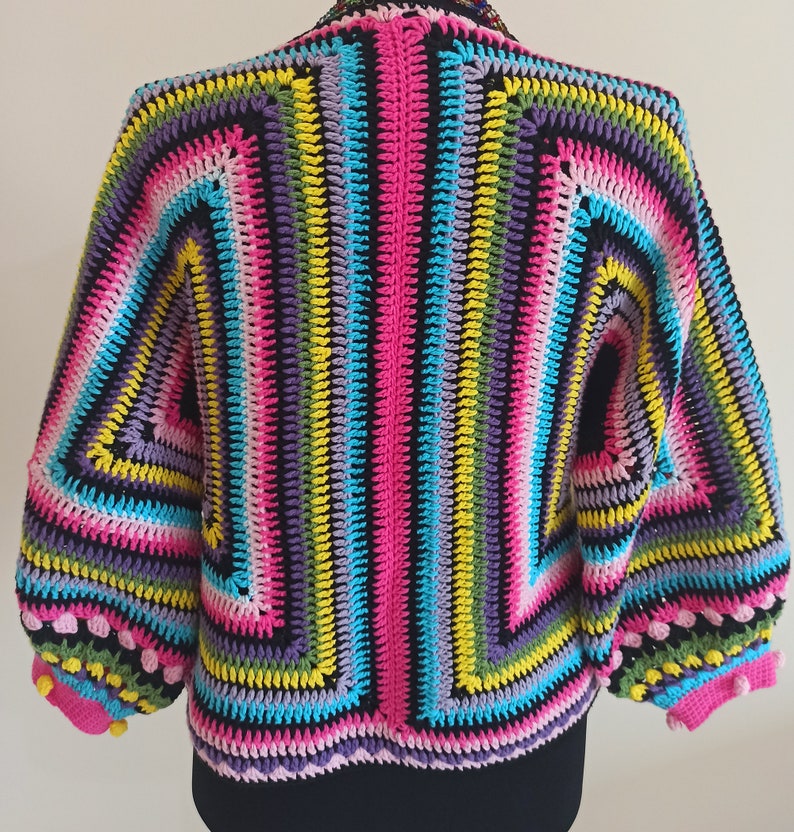 Frida Kahlo Jacket Crochet Frida Kahlo Bomber Jacket Rainbow Cardigan ...