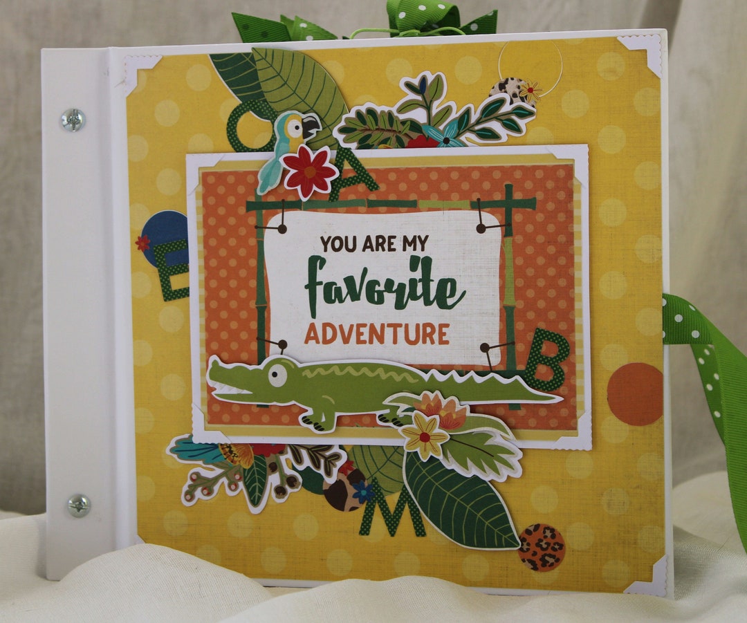 Kid Friendly Scrapbook Album, Animal Themed Memory Book, Creative Zoo