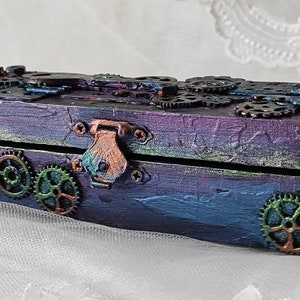 Wooden box, Decorated box, Memory box, Jewelry box, Jewelry organizer, Gift , Watch box, Pen box, Colorful, Box, Treasure box, Organizer