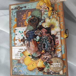 Album photo fait main techniques mixtes, Livre souvenir personnalisé, Scrapbooking sans acide pour conservation des photos, Organisation picturale professionnelle