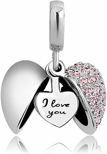Pandora Charms Bracelet & Necklace I Love You Heart Bead Women | Etsy