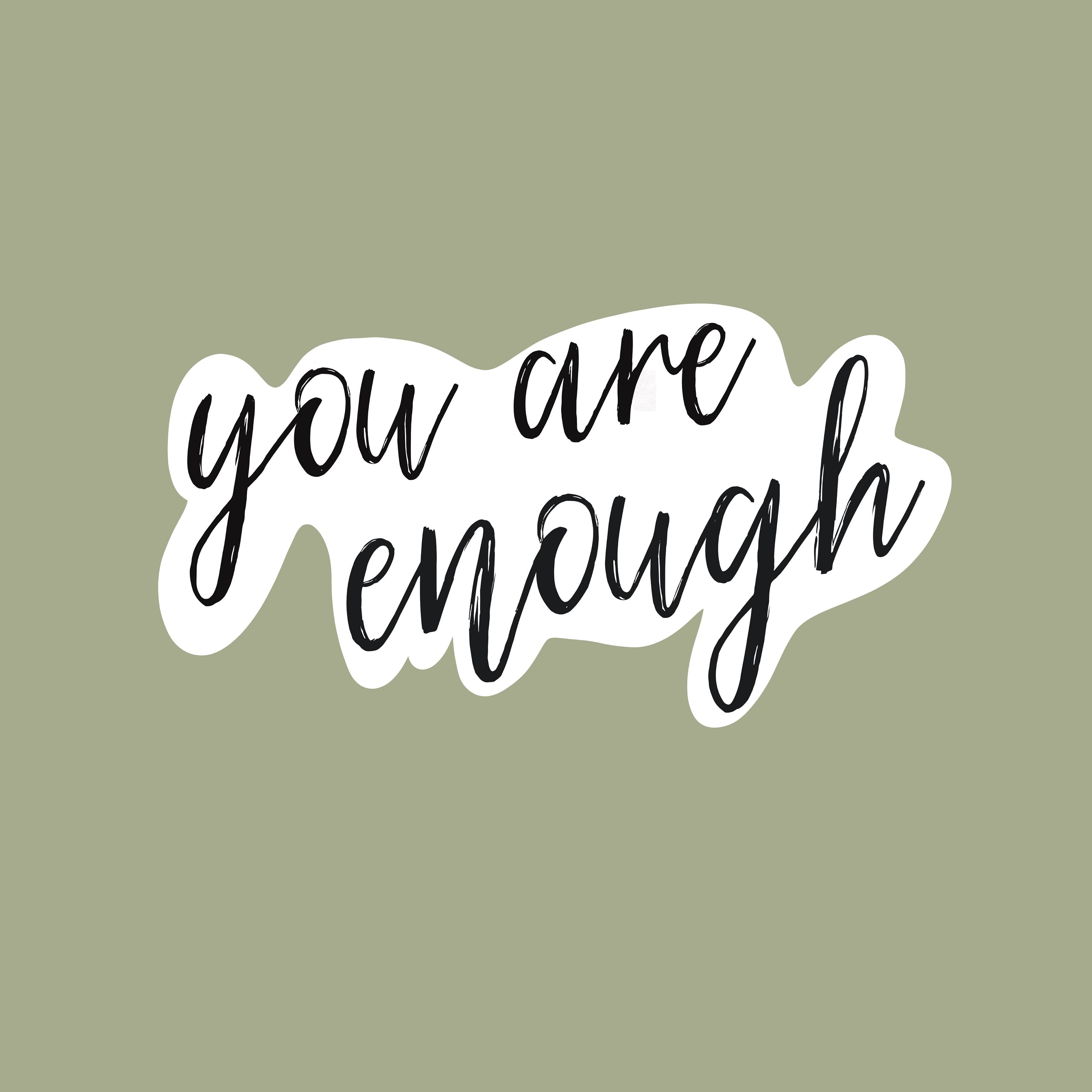 you are enough sticker aesthetic quote sticker laptop etsy