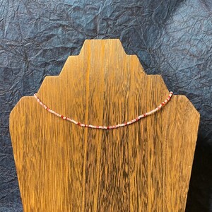Pink and Red Single Strand Necklace