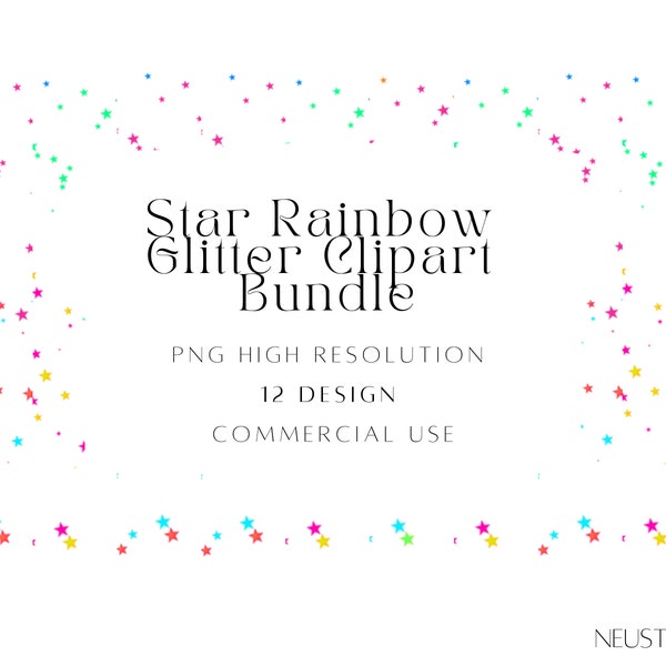 Star Overlays , Rainbow Star Confetti Png Clipart , Rainbow Confetti Overlay , Glitter Overlay PNG Clipart