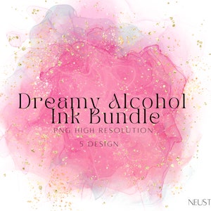 Pastel Alcohol Ink Clipart: Watercolor Background PNG (Digital Download)