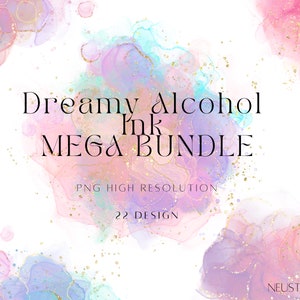Alkohol Tinte PNG Clipart: Wasserfarben, Spritzer, Texturen (Digitaler Download)