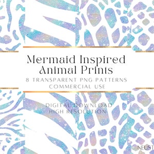 Animal Print Digital Paper, Leopard Print PNG, Cheetah Print Png,  Animal Skin Pattern, Animal Background, Holographic Iridescent Background