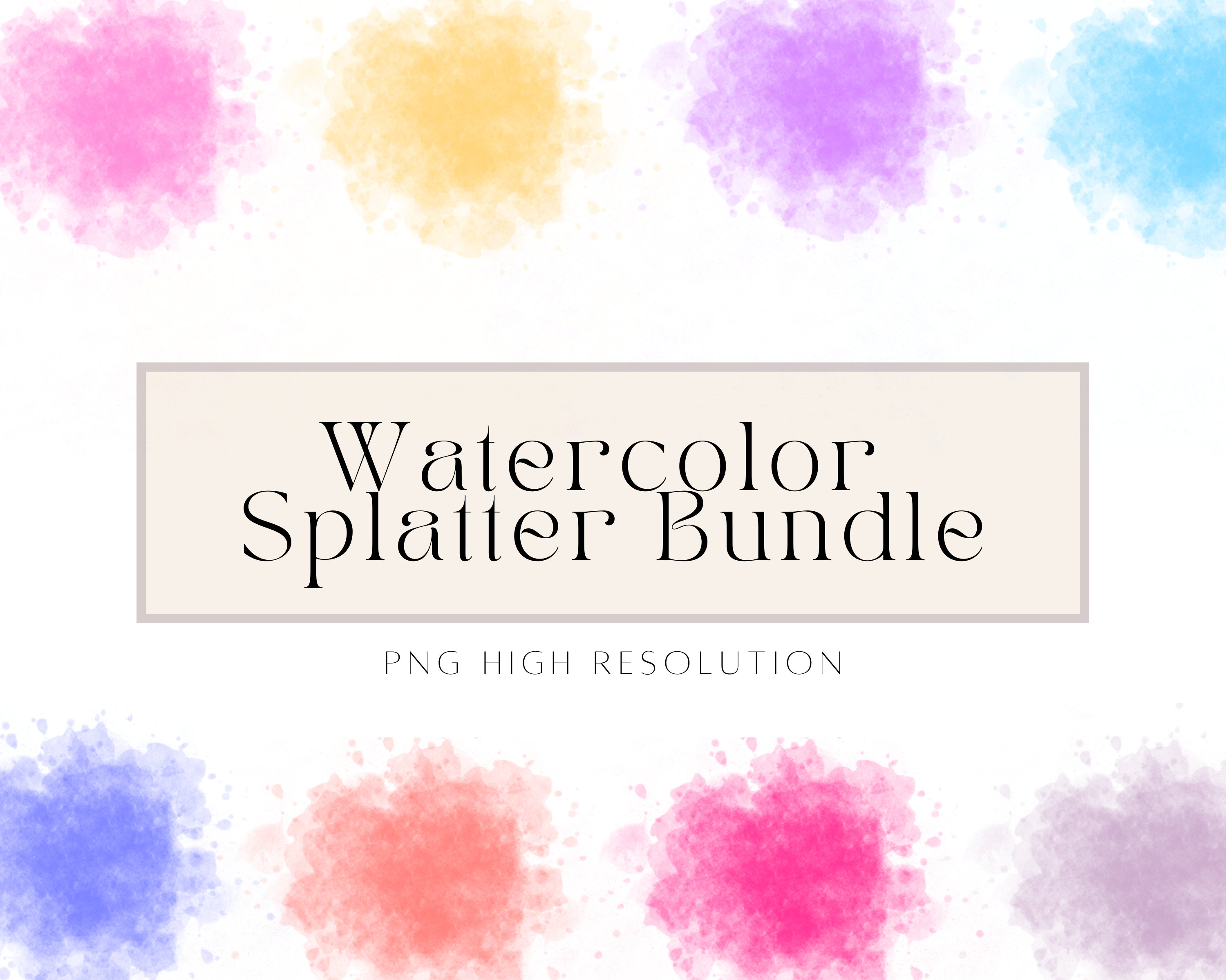 Watercolor Splash Clipart Paint Splash Png Digital Download - Etsy
