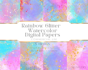 Pastel Galaxy Digital Paper Bundle
