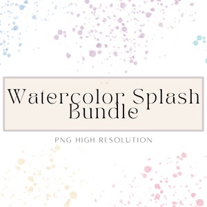 Pastell Aquarell Spritzer Clipart, Aquarell Splatter Png, Aquarell Konfetti Overlays, Aquarell Konfetti Punkte, Konfetti Grafiken