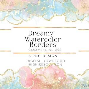 Watercolor Frames, Border Clipart, Watercolor Borders, Border Frames PNG, Watercolor Border Png, Glitter Borders, Pink Border, Gold Borders