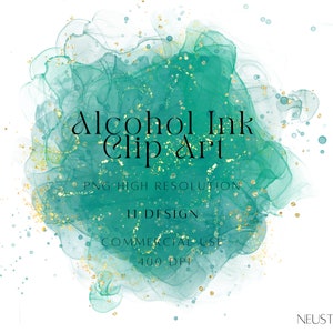 Alcohol Ink Clipart Watercolor Splashes PNG Background - Etsy