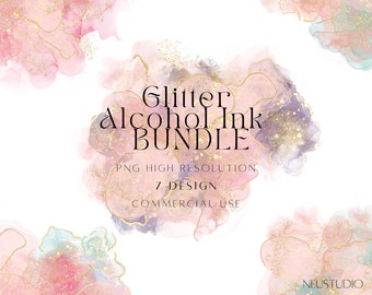 Watercolor Background PNG, Watercolor Clipart PNG, Glitter Clipart, Alcohol Ink Clipart, Watercolor Textures, Abstract Clipart, Pink Clipart
