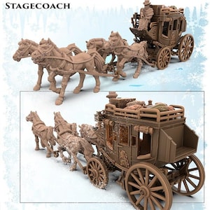 Postkutsche | TheFrost | DnD | Kutsche mit 4 Pferden