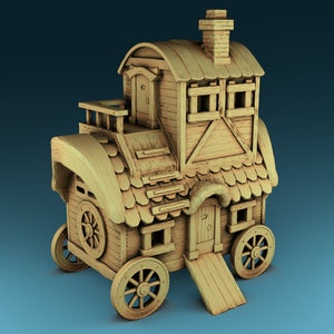Wózek domowy | 28mm | Tylko STL | DnD | RPG | FDM i żywica UV