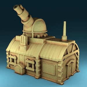 Maison avec un télescope | 28mm | STL uniquement | MDN | RPG | FDM et RésineUV