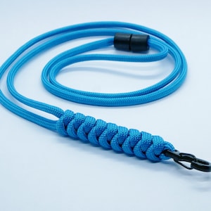 Custom Paracord ID Lanyard - 40+ COLOURS -  Metal Carabiner - Breakaway Snap Clip Id Holder, Dog Whistle Lanyards, Paracord Key Holder