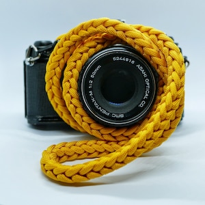 Sangle dappareil photo Paracord 35 COULEURS Sangle de corde faite à la main Élingue dépaule Sangle forte personnalisée Corde de cou Cadeau de photographie image 1