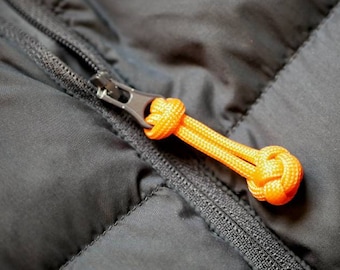 Set of 4 - Paracord Diamond Zipper Pull - PICK YOUR COLOUR - Coat & Bag Zip Climbing, Adventurer, Nautical Rope Key Ring Keychain Accessory