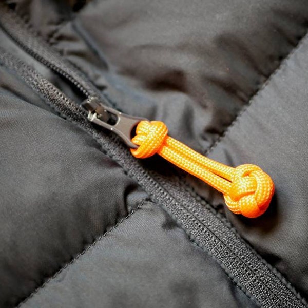 Set van 4 - Paracord Diamond Zipper Pull - KIES JE KLEUR - Coat & Bag Zip Climbing, Adventurer, Nautical Rope Key Ring Sleutelhanger Accessoire