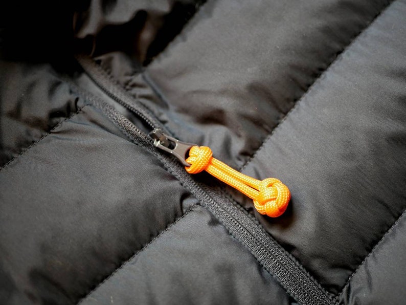Coat /& Bag Zip Climbing Adventurer Nautical Rope Key Ring Keychain Accessory Set of 4 Paracord Diamond Zipper Pull PICK YOUR COLOUR