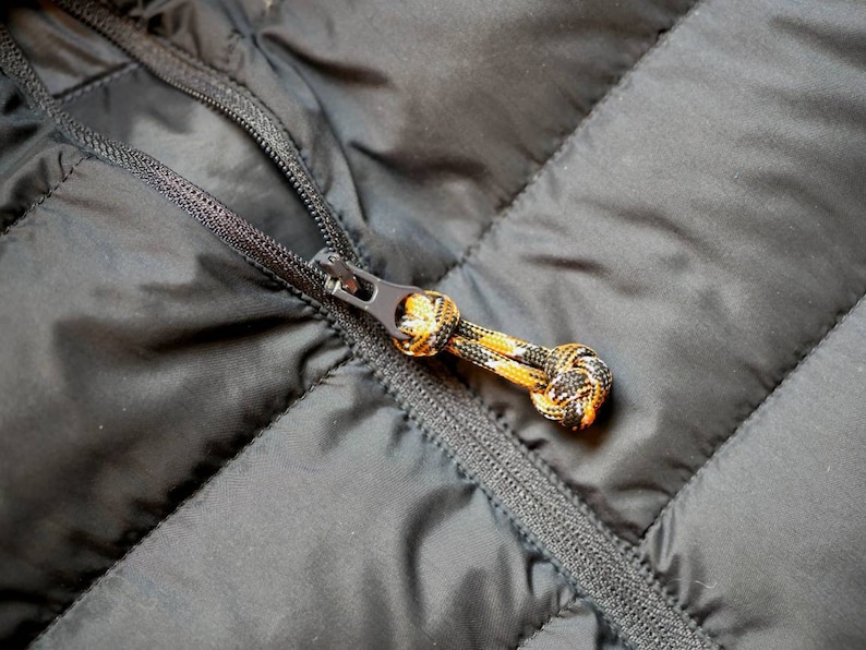 Coat /& Bag Zip Climbing Adventurer Nautical Rope Key Ring Keychain Accessory Set of 4 Paracord Diamond Zipper Pull PICK YOUR COLOUR