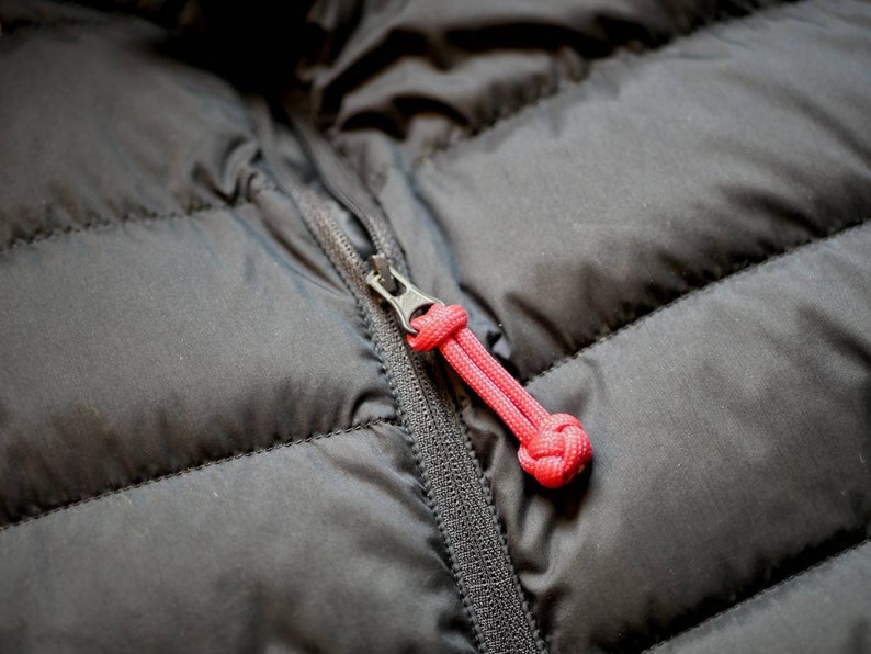 Coat /& Bag Zip Climbing Adventurer Nautical Rope Key Ring Keychain Accessory Set of 4 Paracord Diamond Zipper Pull PICK YOUR COLOUR
