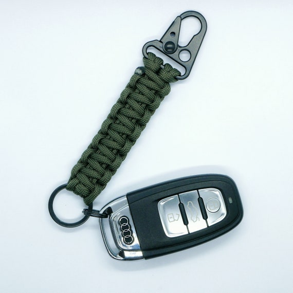 Porte-clés Paracord personnalisé 35 COULEURS Longe de clé de voiture solide  Porte-clés de ceinture EDC Cadeau pour petit ami, mari, papa, père, hommes  et hommes -  France