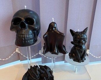 Handmade Skull Candles.  Unscented natural beeswax candle.  Gorgeous ornamental gift