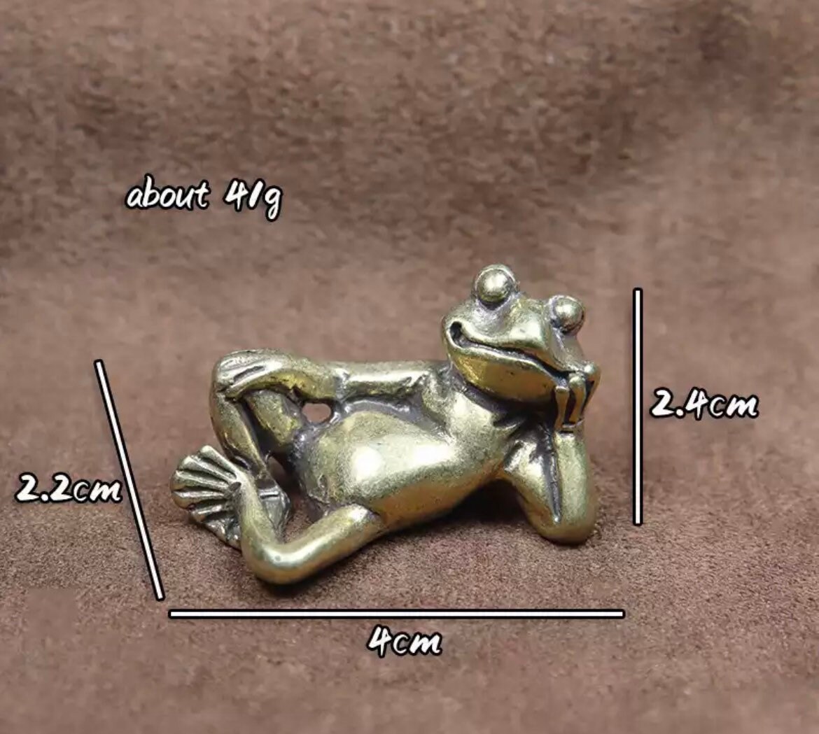 Meditation Frog Statue Feng Shui Zen Frog Yoga Copper Frog Statue ...