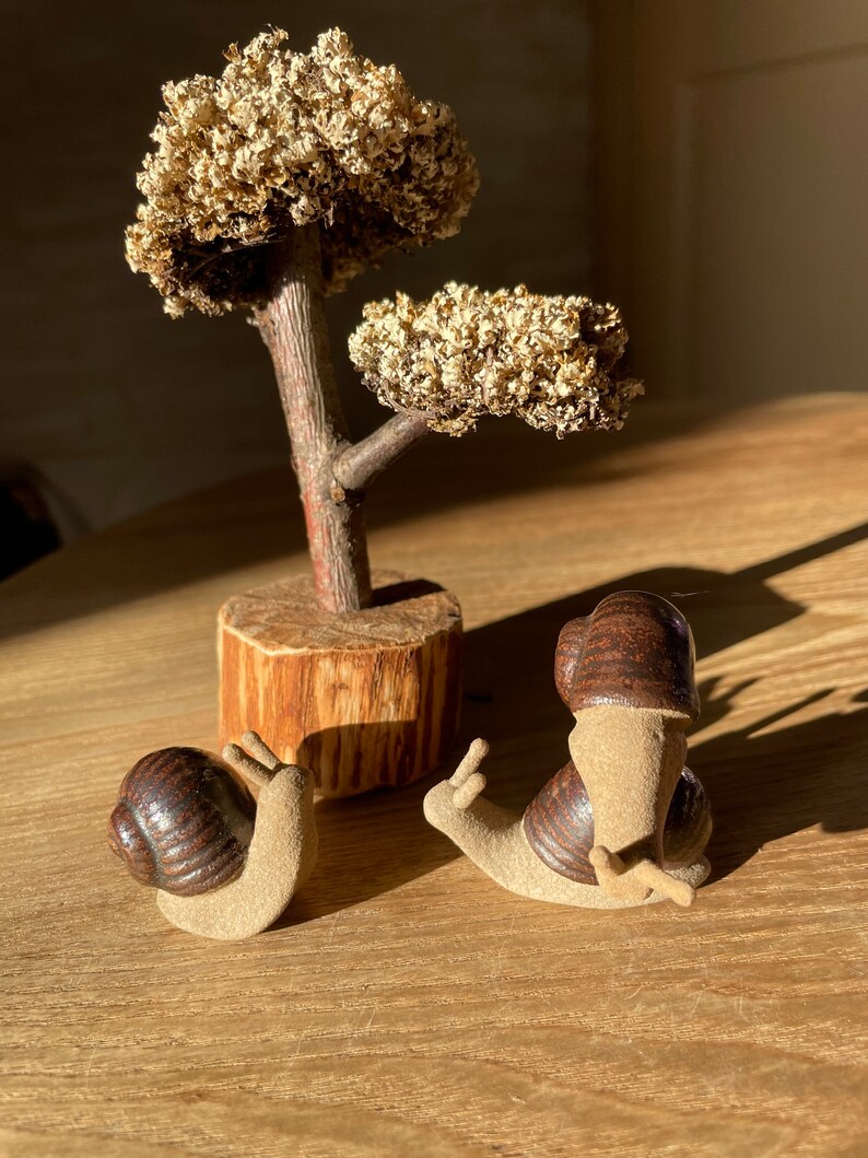 Fathers Day Gifts Mom Snail and Baby Snail Little Snails Statue Home