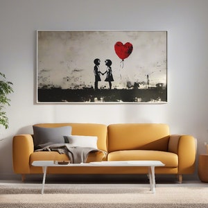Banksy, graffiti wall art | large wall art, digital download, Banksy street art, banksy balloon girl