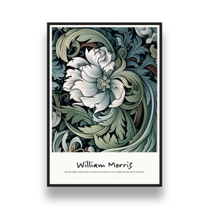 Impression William Morris - marché aux fleurs | Art mural vert sauge, téléchargement numérique imprimable, William Morris Poster