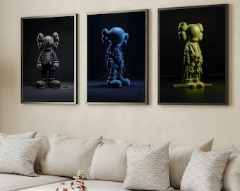 Yahoo!オークション - 美品 KAWS オーナメント タペストリー3体