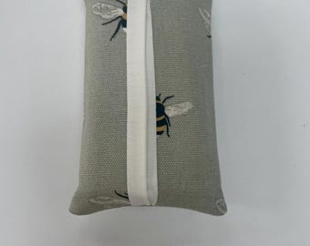 Sophie Allport  cotton Tissue Holder • Fabric Tissue Wallet• Cats Bees