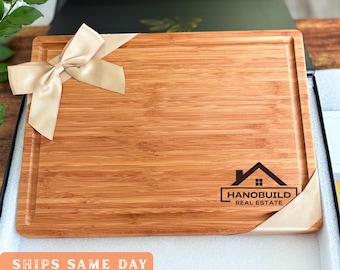 First Home Gift, Cutting Board, Realtor Closing Gifts for Clients, Home Warming Gift, Engraved