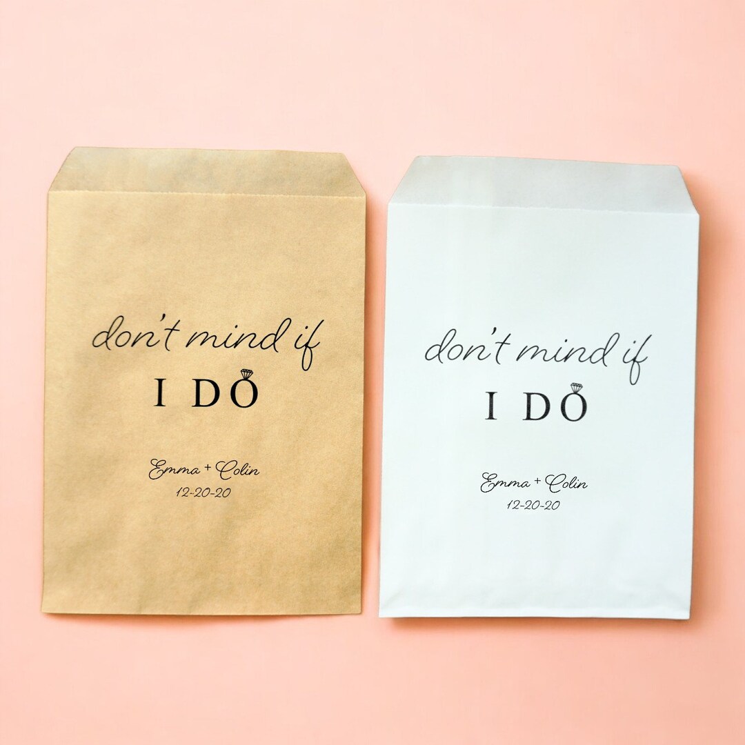 Personalized Wedding Treat Bags: Bridal Shower Favor Bags - Etsy