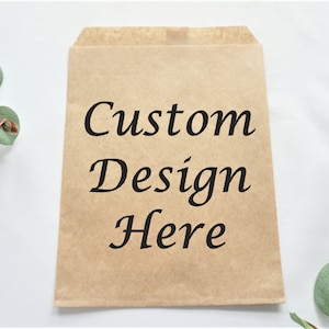 Add your logo/ Text, Custom Wedding Treat Bags, Goodie Bags, Custom Cookie Bags, Candy Bar, Party Favors, Bags for Dessert, Favor Bags