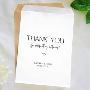 Personalized Wedding Cookie Bags - Custom Treat & Favor Bags for Desserts Candy, Wedding Reception Favor Bags