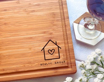 Engraved Cutting Board, Closing Gift, Personalized Charcuterie Board, Realtor Gift