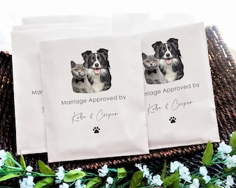 Custom Treat Bags, Pet Wedding Favors, Candy Bags, Goodie Bags, Candy Bar, Doggie Bag, Cookie Bags, Party Paper Bags