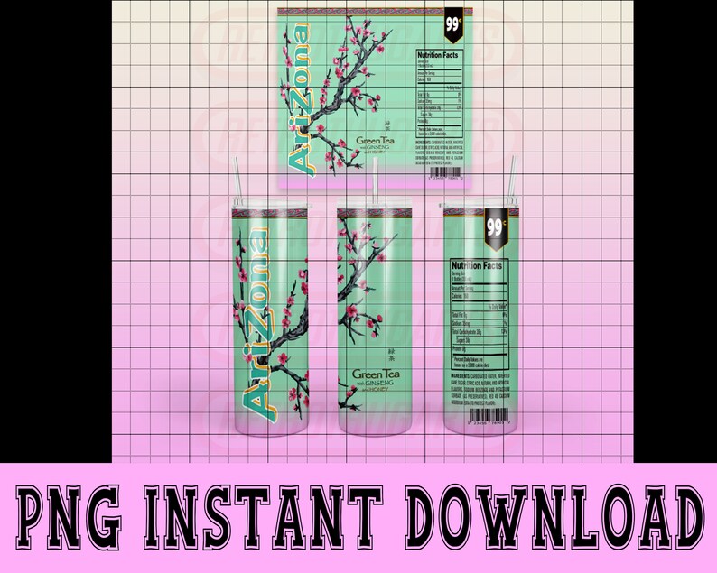 ARIZONA GREEN TEA Png File Instant Download Sublimation Etsy
