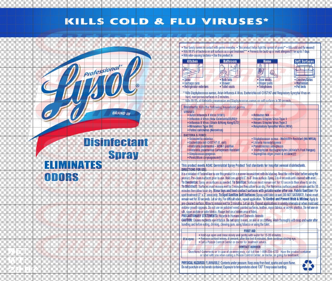 BLANK LYSOL TEMPLATE png photoshop template | Etsy